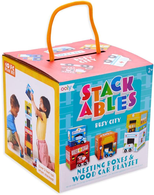 Stackables "Busy City" Ciudad Anidable con coches