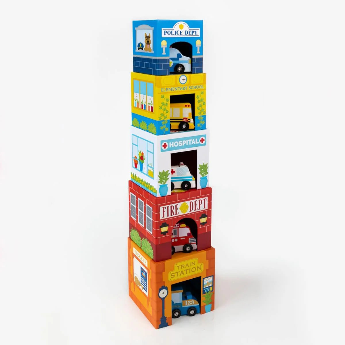 Stackables "Busy City" Ciudad Anidable con coches