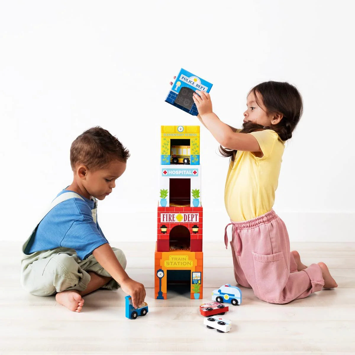 Stackables "Busy City" Ciudad Anidable con coches