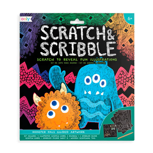 Kit de arte para raspar "Scratch and Scribble" Monstruos