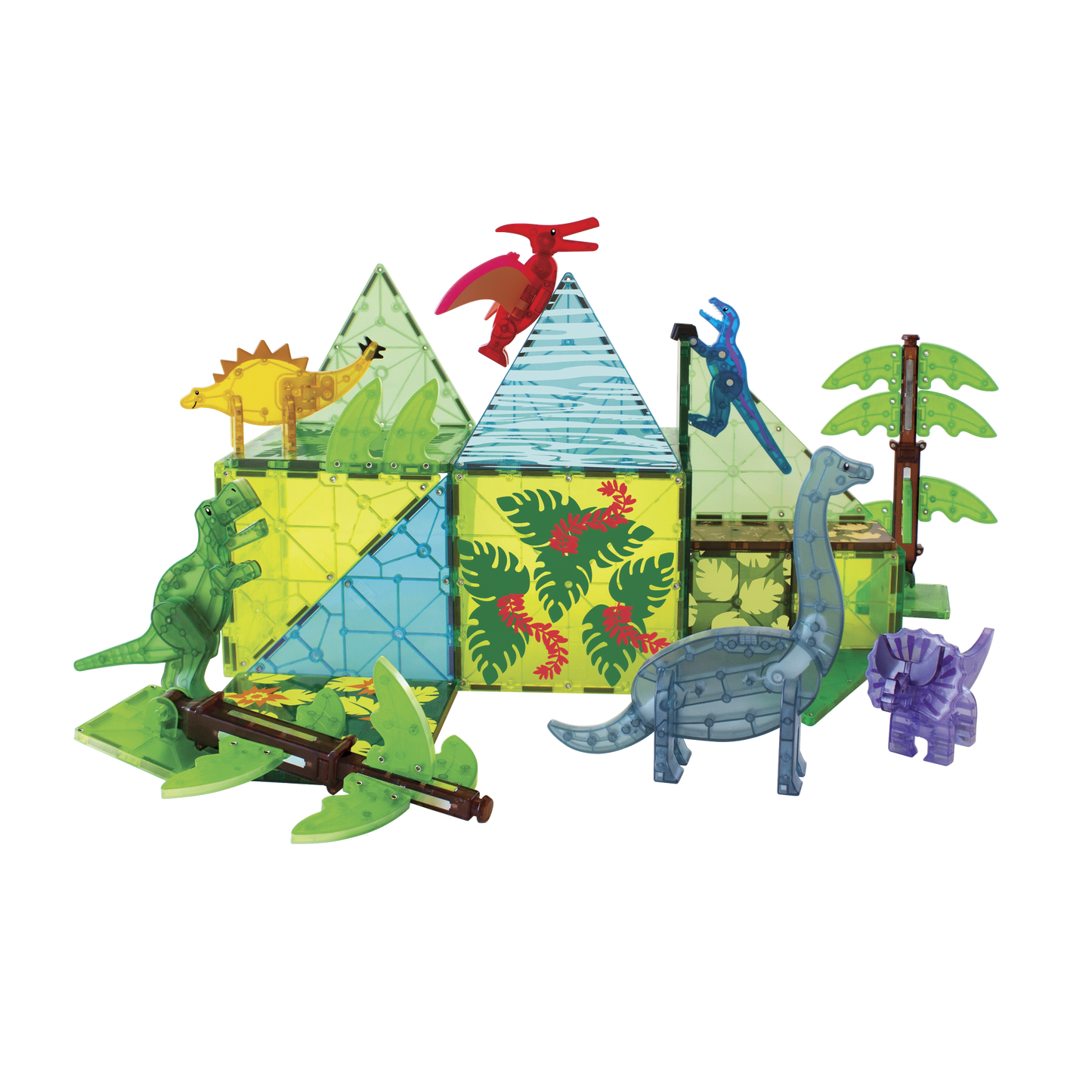 Magna-Tiles Dino World XL Set de 50 piezas Extra Grandes