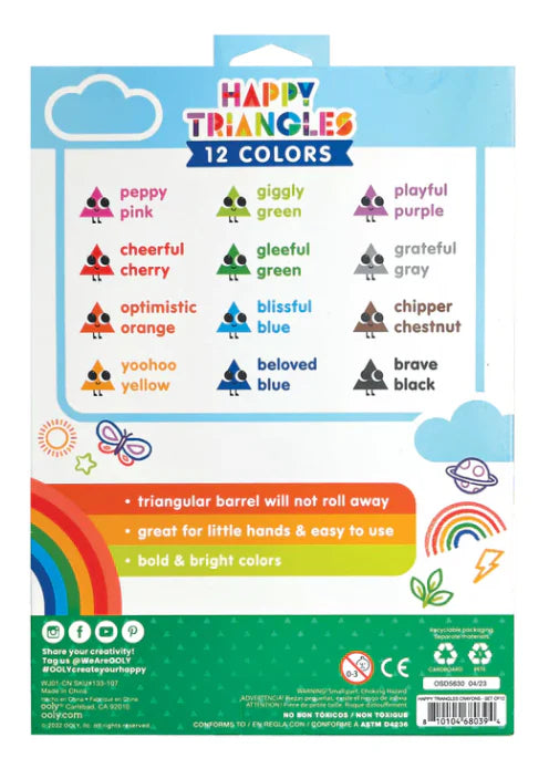 Crayones Jumbo "Happy Triangles" 12 pzas