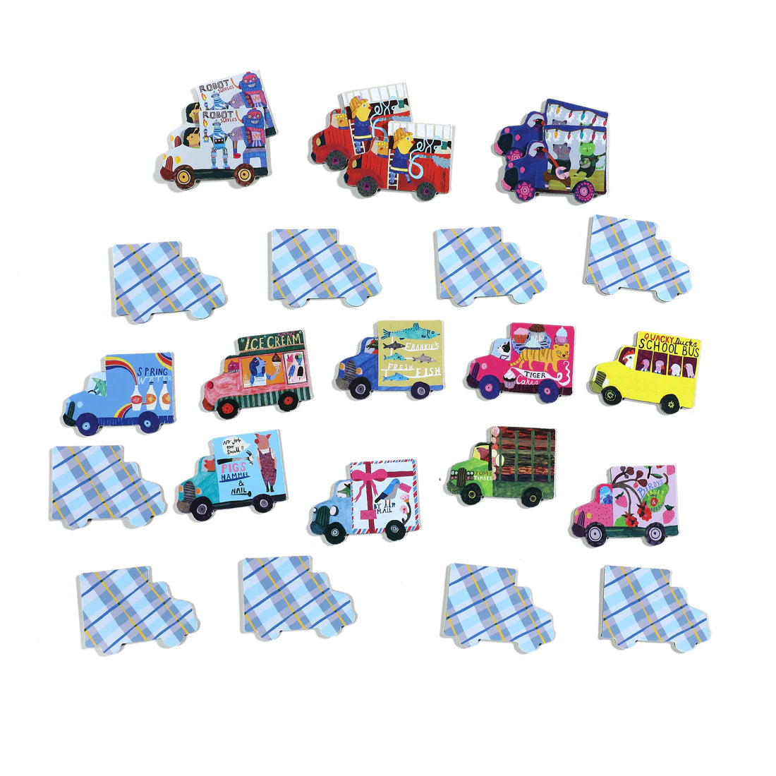 Mini Memoria "Trucks and a Bus"